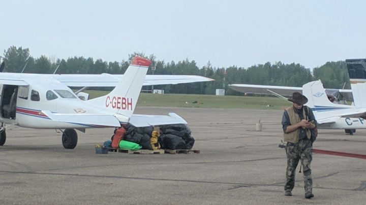 At the airstrip