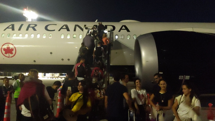 Boarding the plane home in Sao Paulo, Brazil